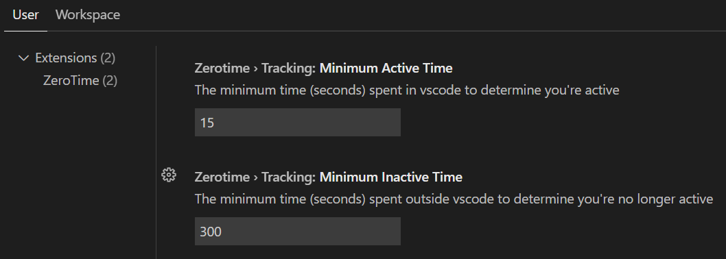 ZeroTime VS Code Time Tracked